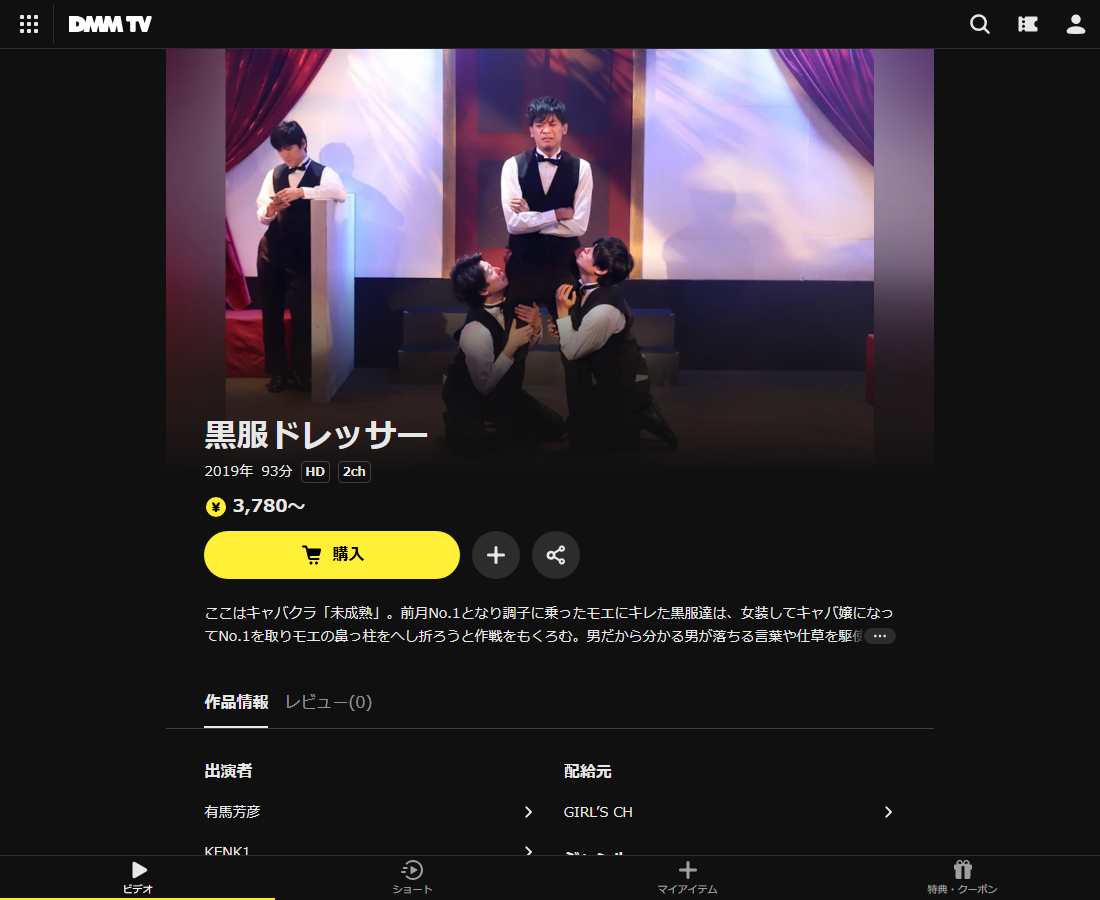 黒服ドレッサーはDMM TVで配信