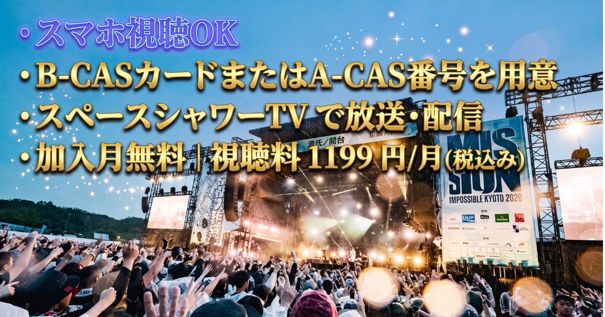 京都大作戦2026テレビ放送・配信視聴方法