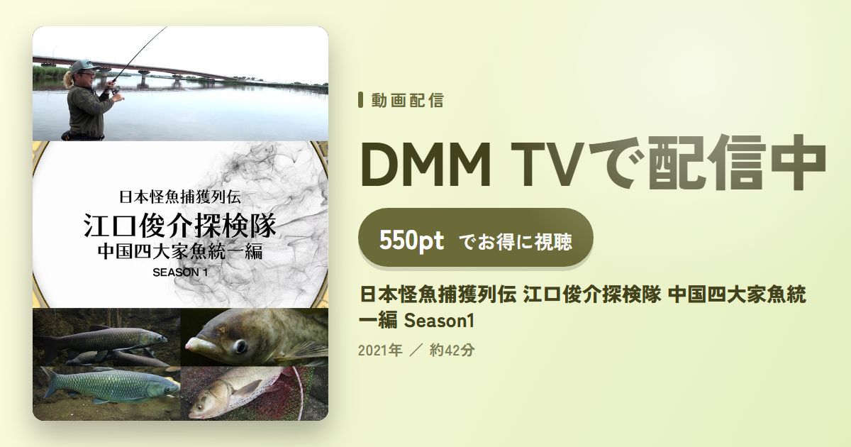日本怪魚捕獲列伝 江口俊介探検隊 中国四大家魚統一編 Season1のアイキャッチ