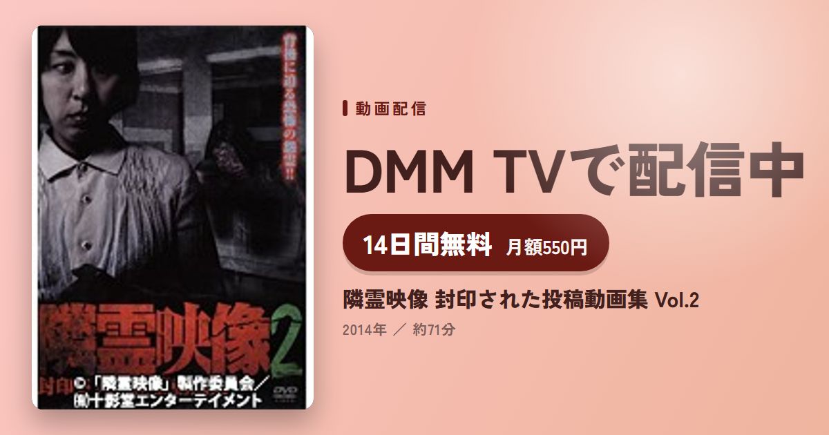 隣霊映像 封印された投稿動画集 Vol.2のアイキャッチ