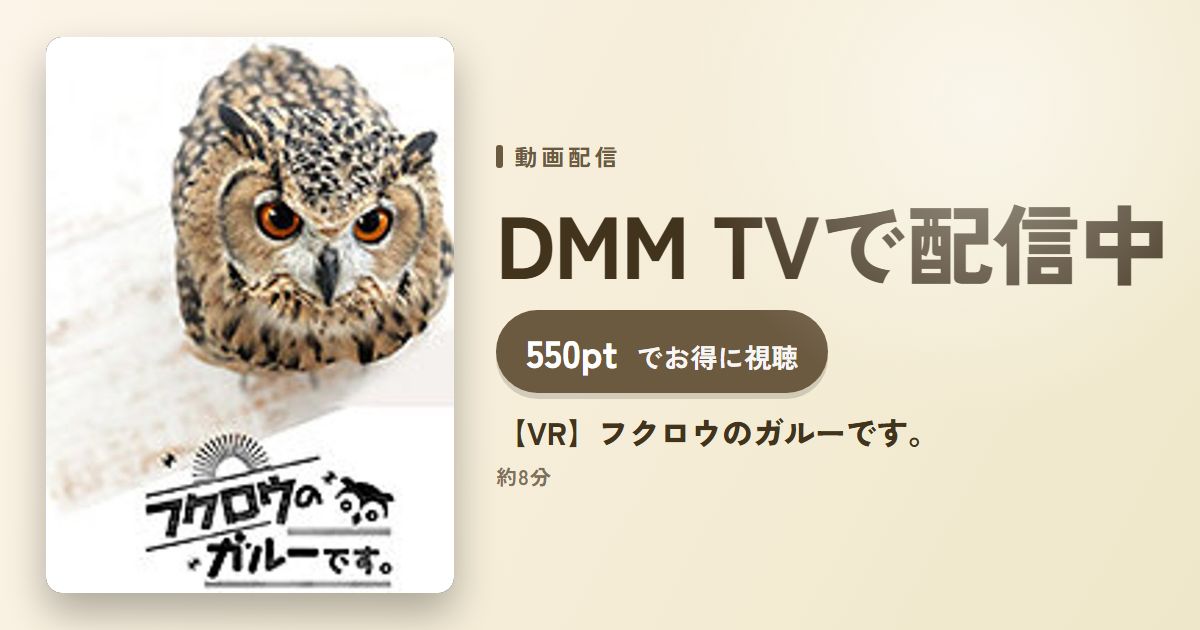 【VR】フクロウのガルーです。のアイキャッチ