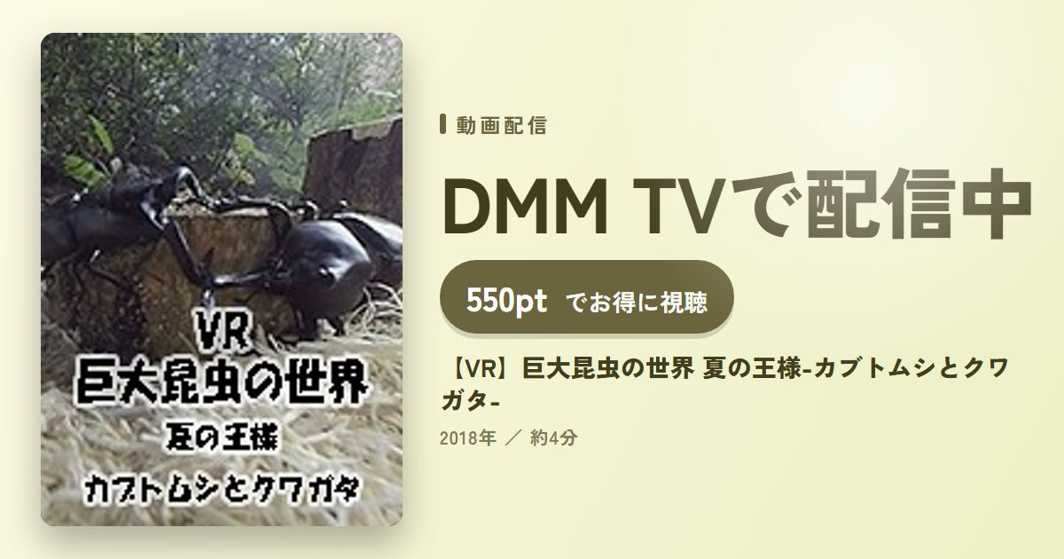 【VR】巨大昆虫の世界 夏の王様-カブトムシとクワガタ-のアイキャッチ
