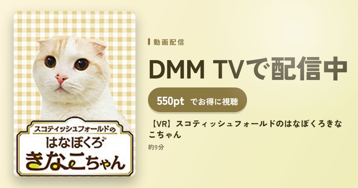 【VR】スコティッシュフォールドのはなぼくろきなこちゃんのアイキャッチ