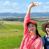 美瑛の丘で
