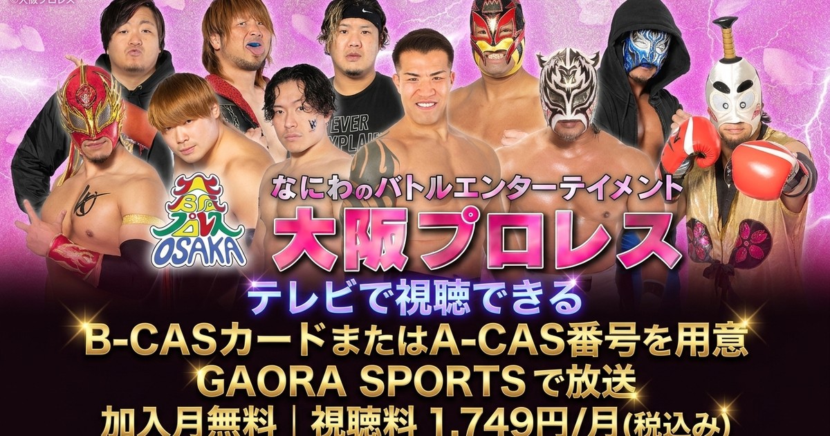 大阪プロレス「天王山2026」テレビ放送・見逃し配信視聴方法