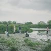 川を見に来た