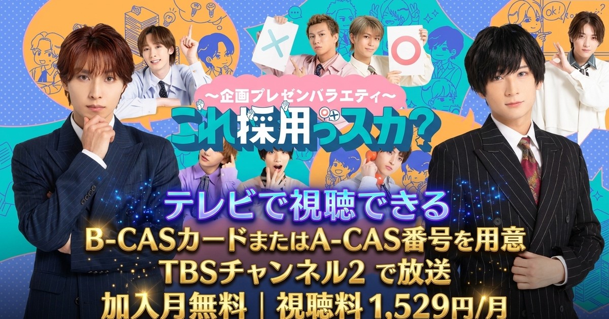 ～企画プレゼンバラエティ～これ採用っスカ? テレビ放送視聴方法